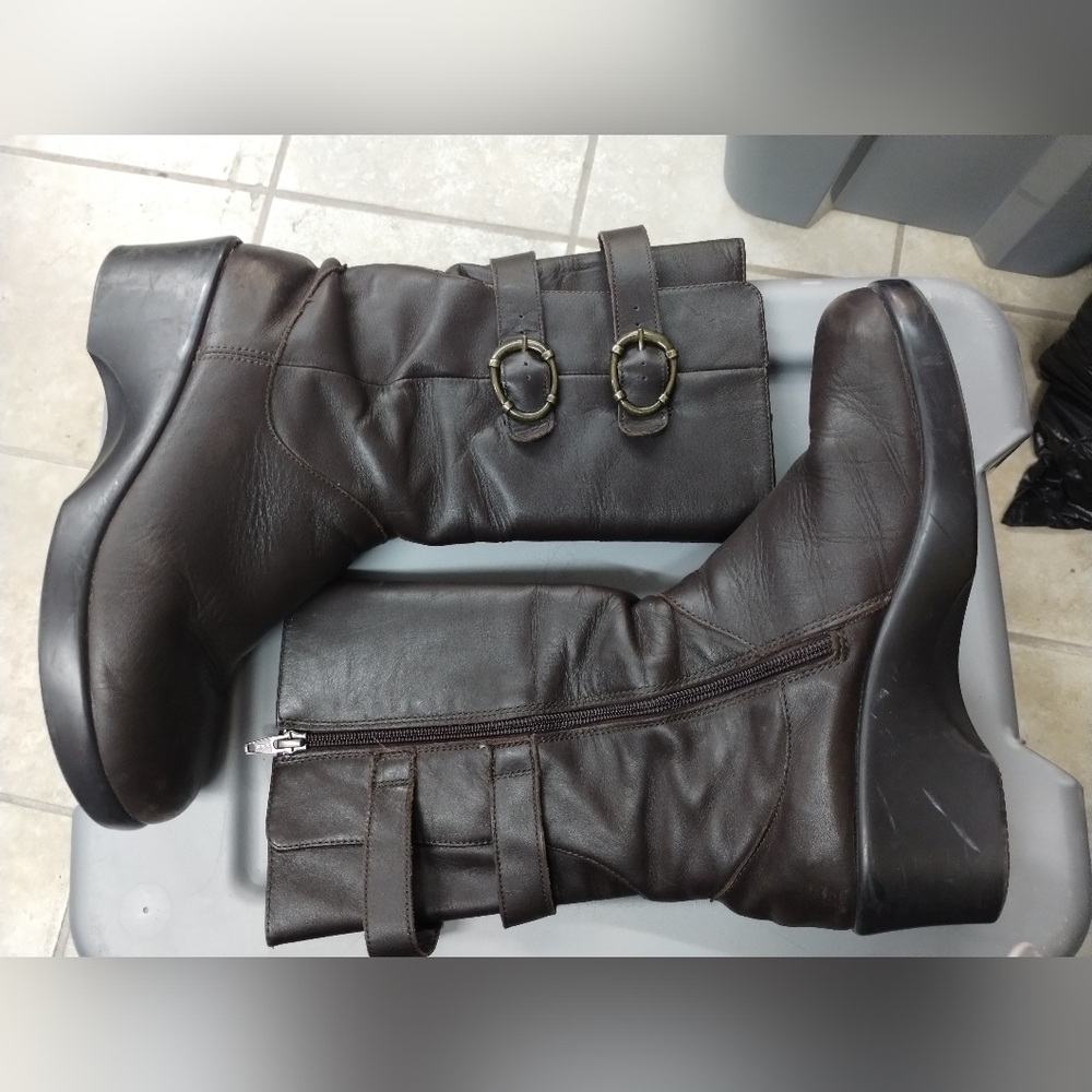 Alegria Erica Cacao Boots 40EU size brown small heel